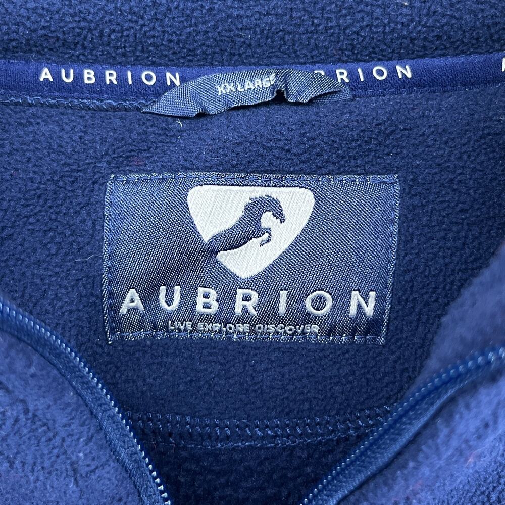 AUBRION Fleece Womens 2X Shires Restore 1/2 Zip Pullover Equestrian Ink Blue - Picture 6 of 14
